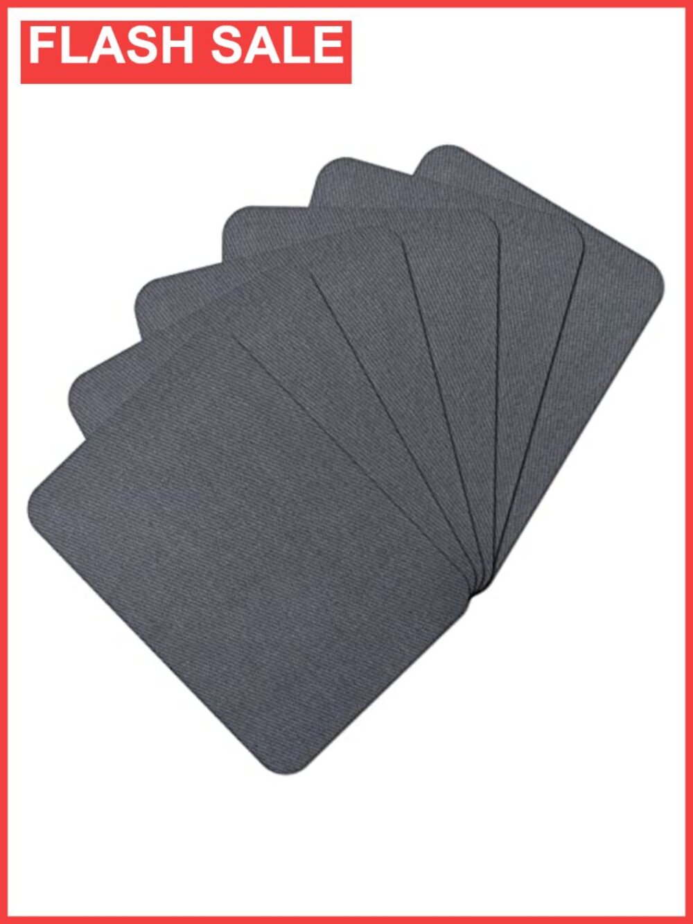 Cotton Iron-On Fabric Repair Patches 6pc 3x4.25"